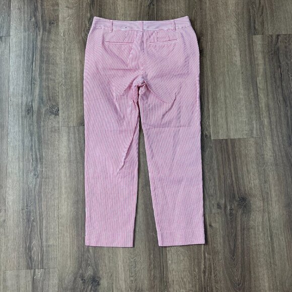 EUC Talbots Perfect Crop Pink Seersucker Sz 2 - Picture 11 of 13